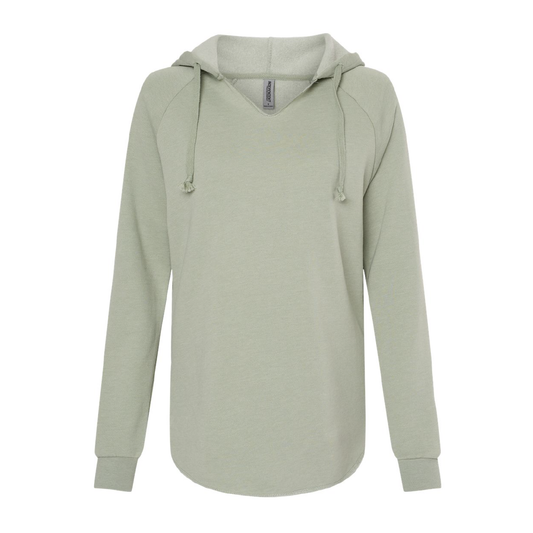 Ladies Lightweight California Wave Wash Hooded Sweatshirt