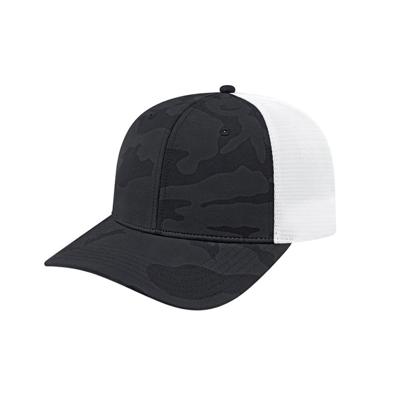 Casquette arrière en maille camouflage poly
