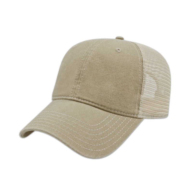 Casquette de camionneur en maille délavée teintée avec pigments lavés