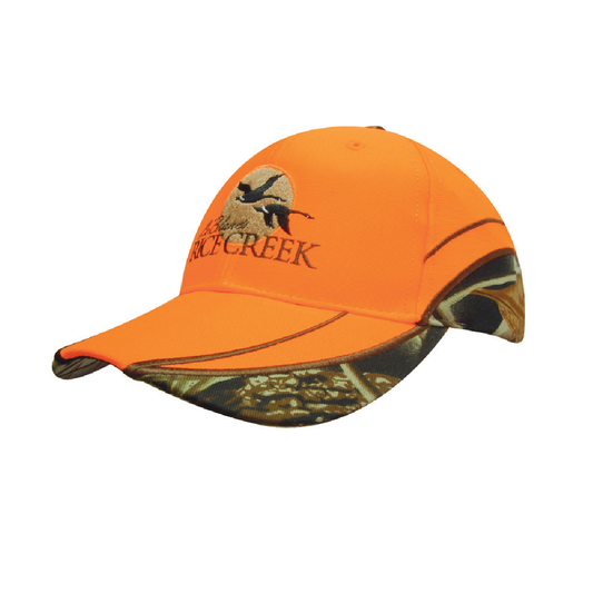Casquette luminescente avec inserts camouflage en feuille