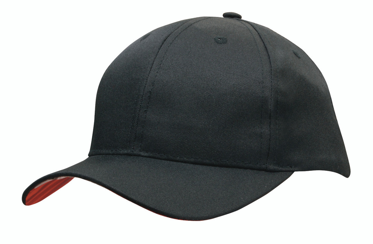 Casquette en sergé de polyester respirant avec drapeau canadien sous la visière