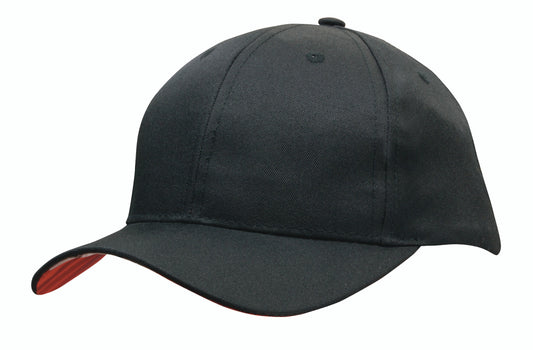 Casquette en sergé de polyester respirant avec drapeau canadien sous la visière