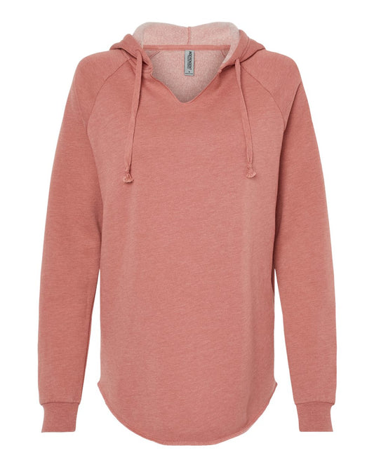 Sweat-shirt à capuche léger délavé California Wave pour femme