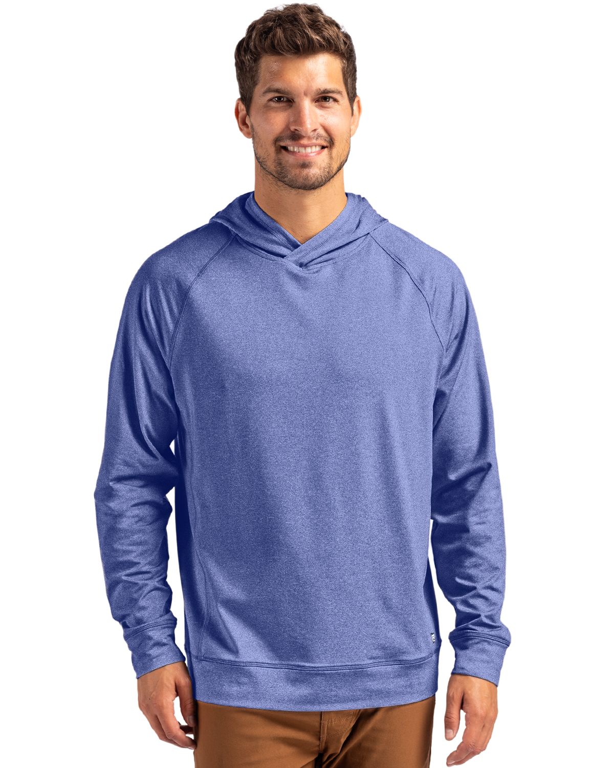 Adapt Recycled Soft Knit Stretch Mens Heathered Hooded Pullover