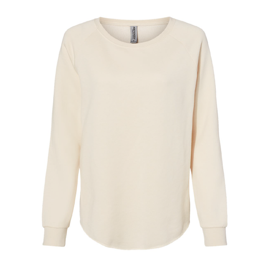 Sweat-shirt ras du cou délavé California Wave pour femme