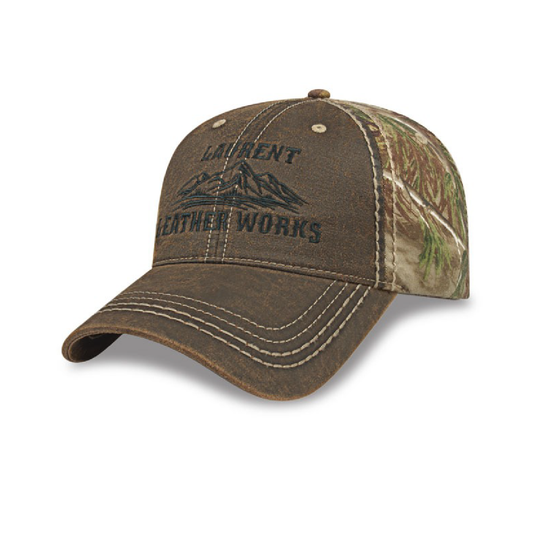 Casquette camouflage en similicuir poly/coton
