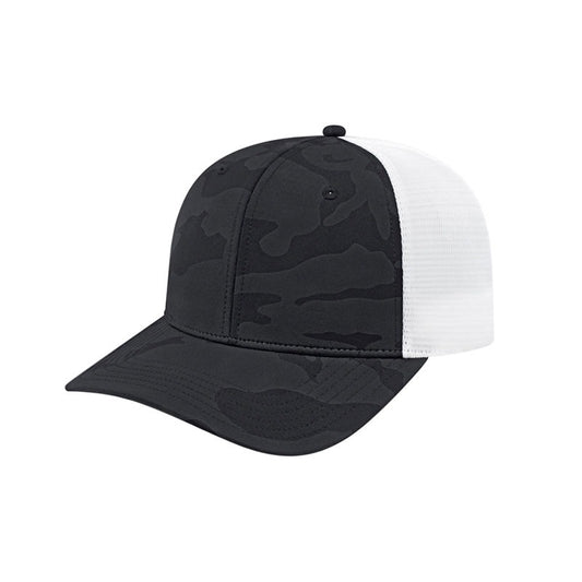Casquette arrière en maille camouflage poly