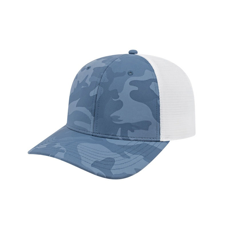 Casquette arrière en maille camouflage poly