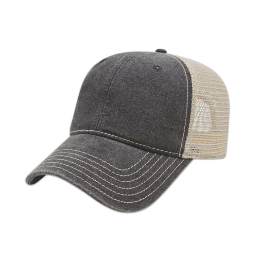 Casquette de camionneur en maille délavée teintée avec pigments lavés